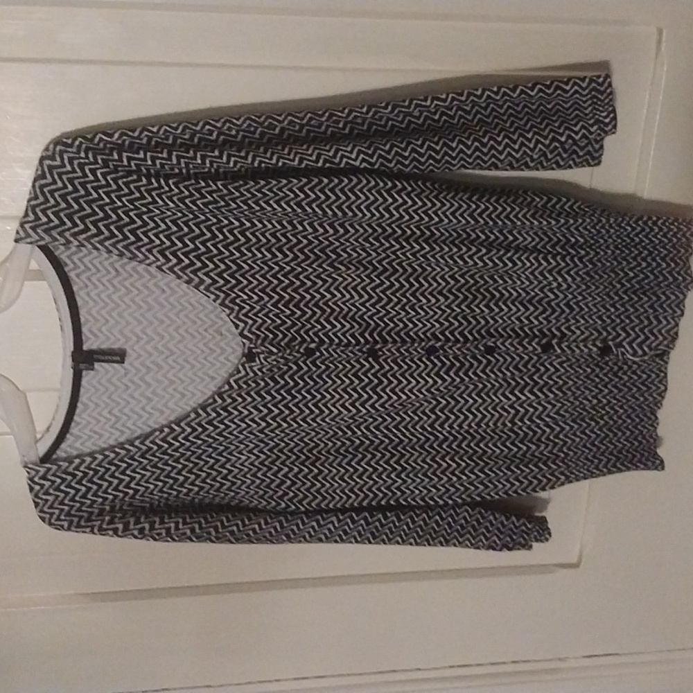 Black and White Chevron Cardigan